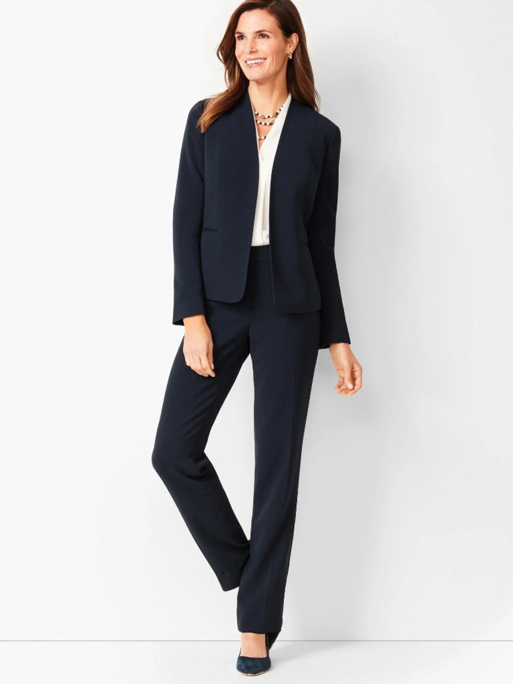 Talbots 76% off!  Easy Travel Suit Jacket and Pants Navy Size 14 Curvy